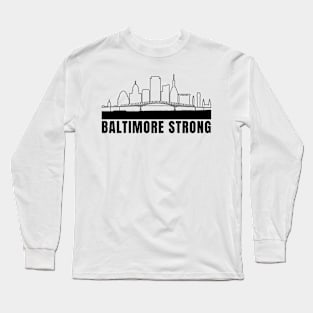 Baltimore Strong - Francis Scott Key Bridge Long Sleeve T-Shirt